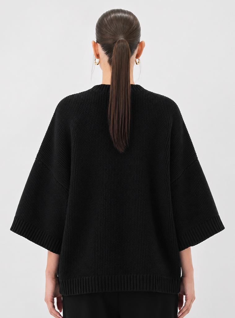 The Black Knitted Merino-Wool & Cashmere (UNISEX)