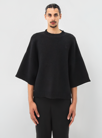 The Black Knitted Merino-Wool & Cashmere