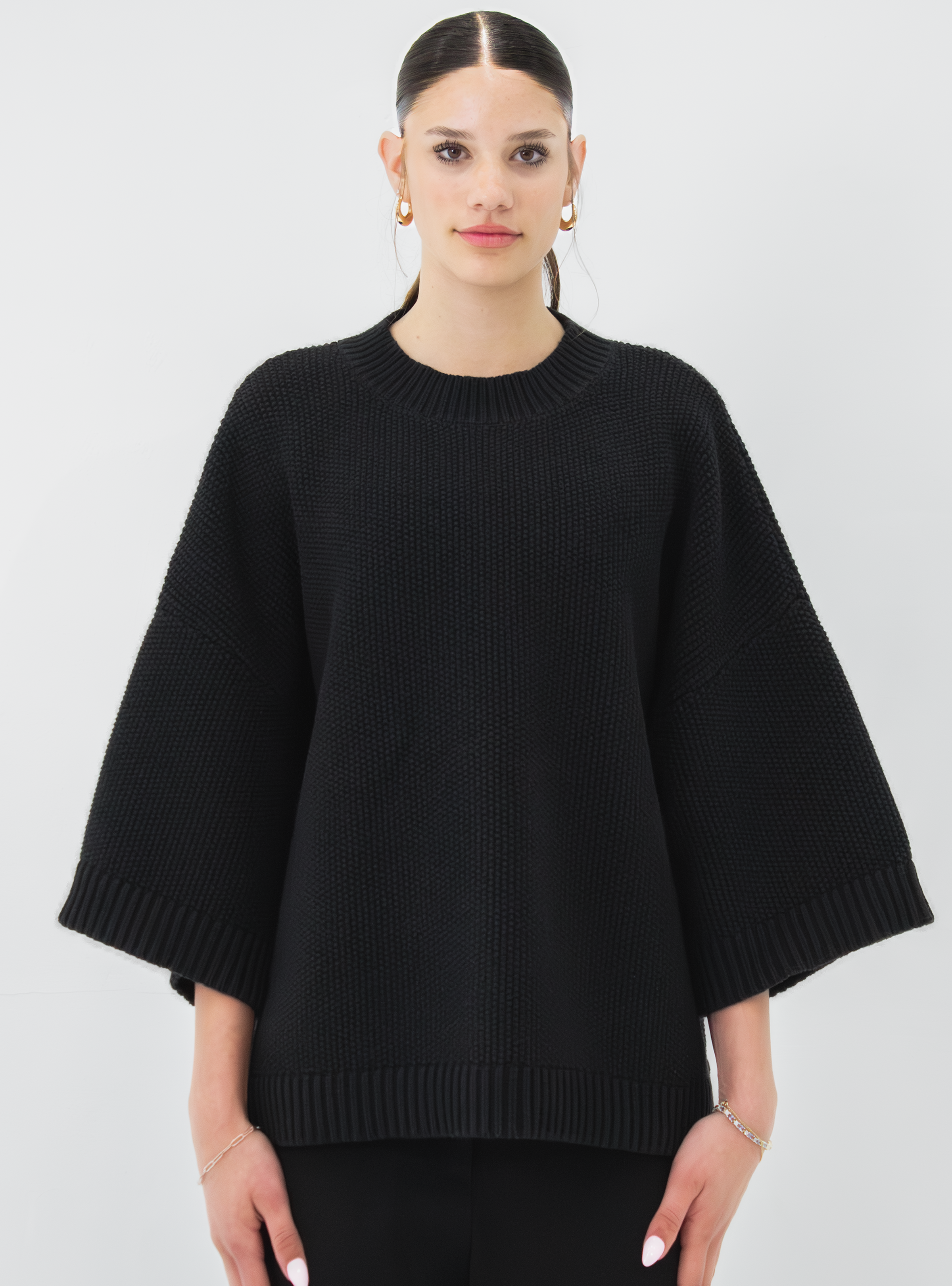 The Black Knitted Merino-Wool & Cashmere