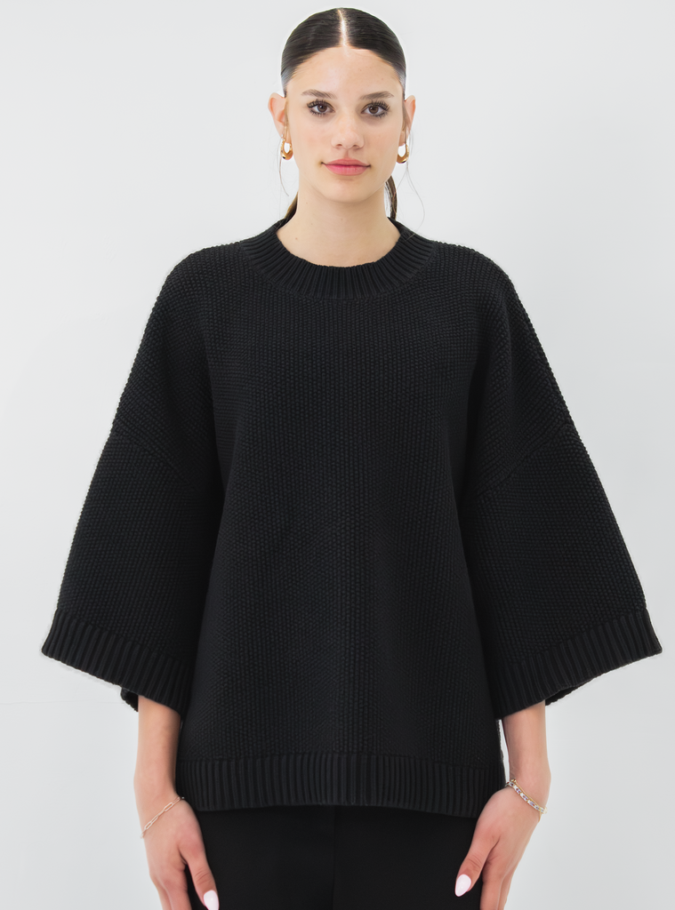 The Black Knitted Merino-Wool & Cashmere