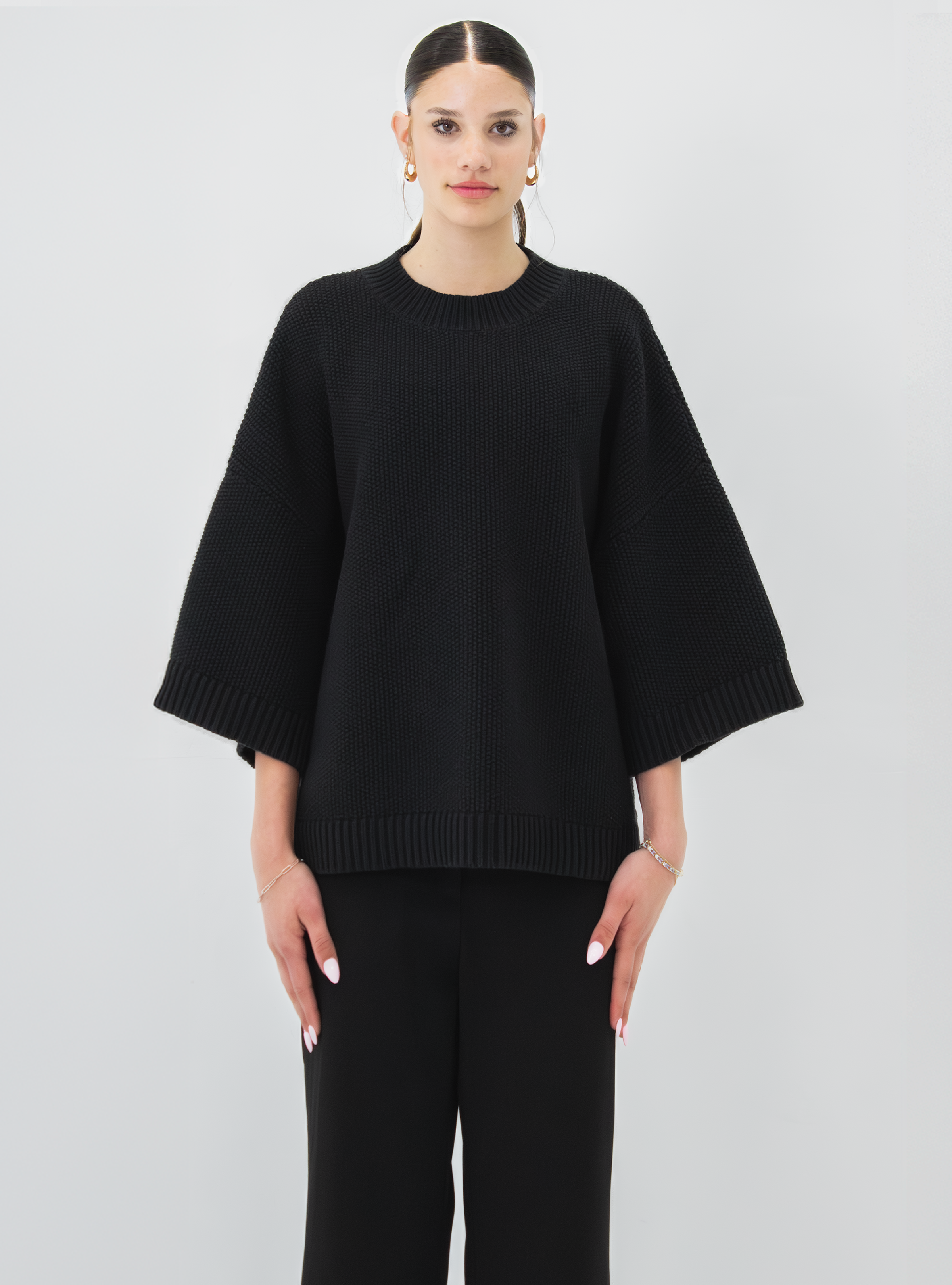 The Black Knitted Merino-Wool & Cashmere
