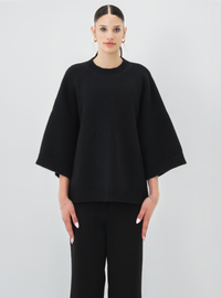 The Black Knitted Merino-Wool & Cashmere