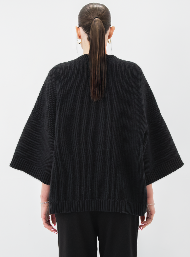 The Black Knitted Merino-Wool & Cashmere