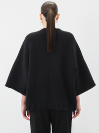 The Black Knitted Merino-Wool & Cashmere