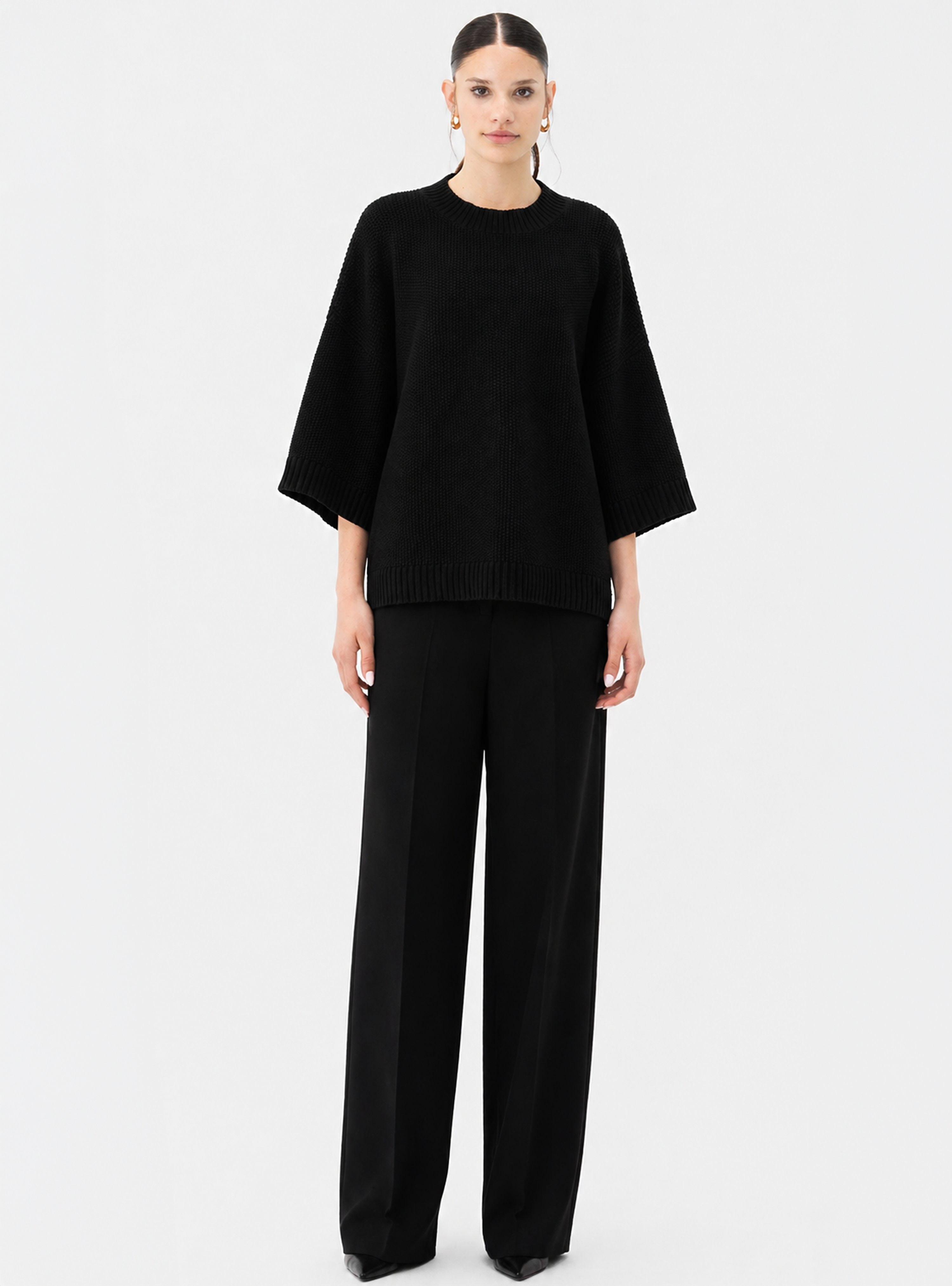 The Black Knitted Merino-Wool & Cashmere (UNISEX)