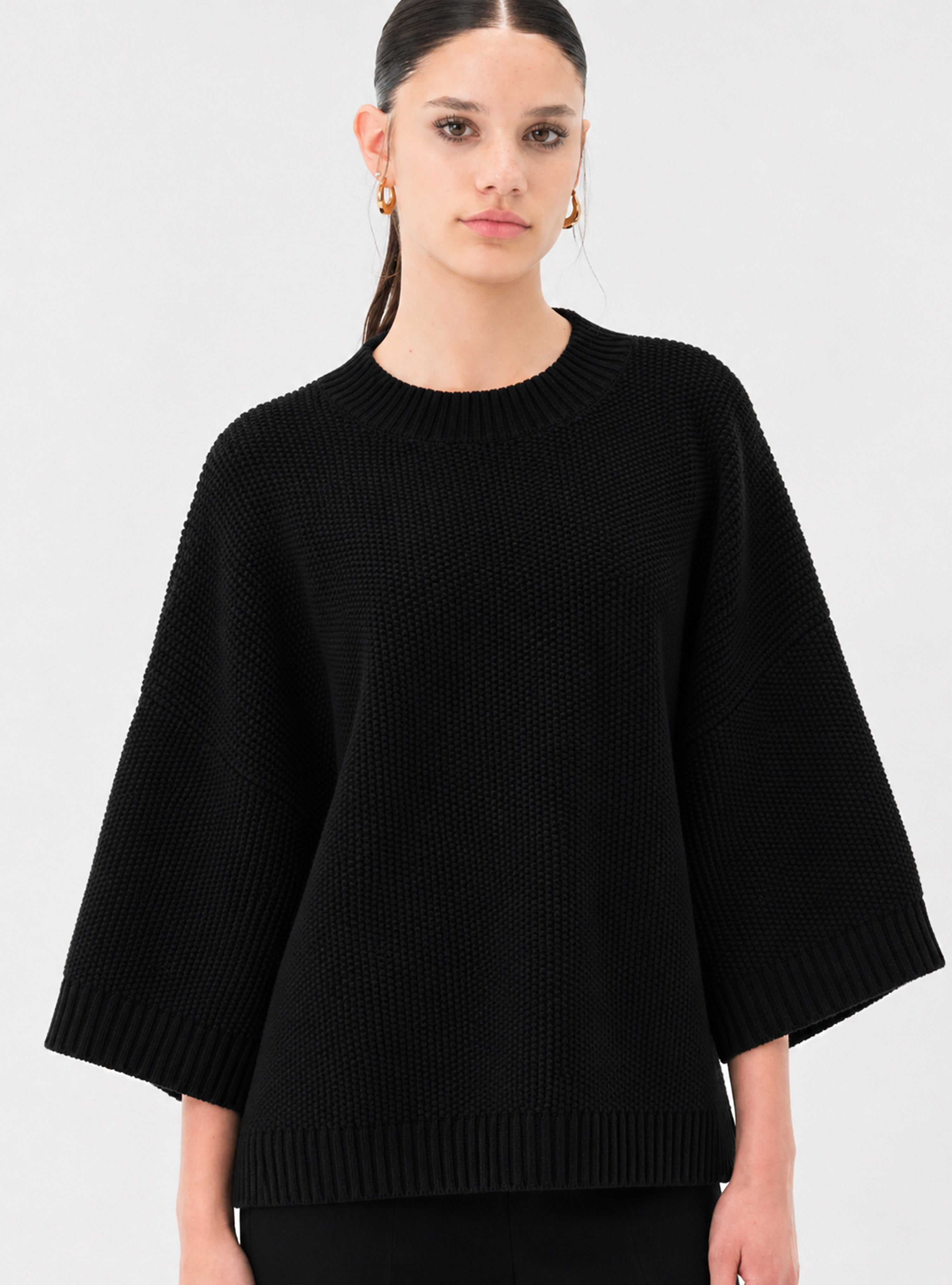 The Black Knitted Merino-Wool & Cashmere (UNISEX)