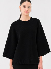 The Black Knitted Merino-Wool & Cashmere (UNISEX)