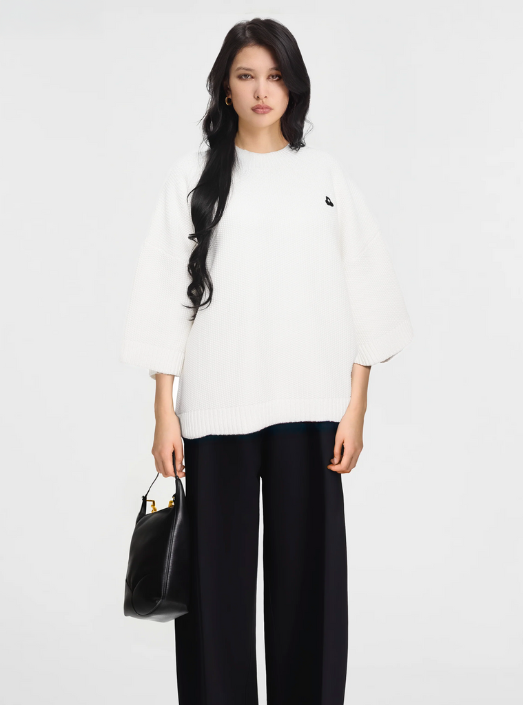 The White Knitted Merino-Wool & Cashmere